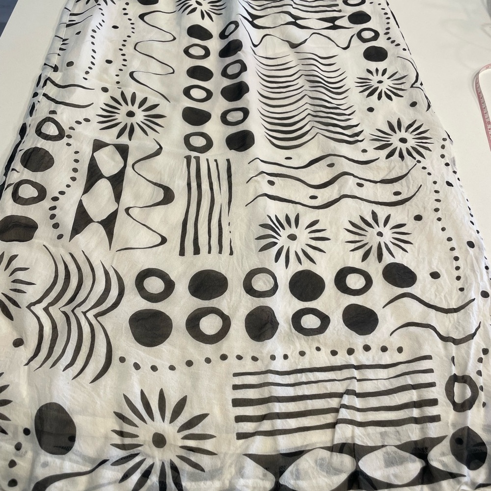 Black and White Patterned Skirt